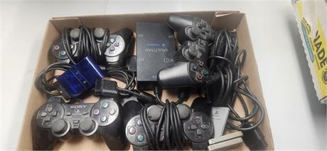 Lot Of Playstation Controllers & memory Cards