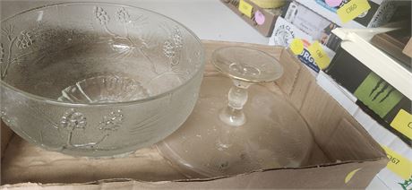 Vintage Glass Cake Display