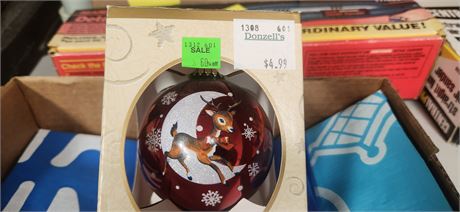 Donzell's Rudolph The Red Nosed Reindeer  Ornament & Reusable Shopping Bag