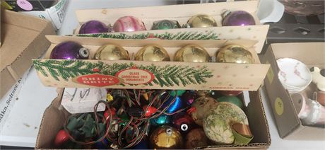 Vintage Christmas Ornaments & Lights