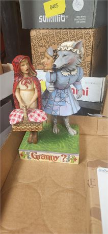 Jim Shore Hanging Nativity Ornament & Jim Shore"Wolf In Grandma Clothing" Statue