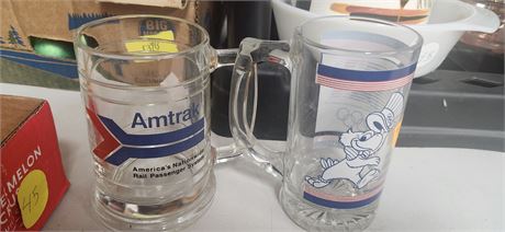 Amtrak& The Olympic Beer Glasses