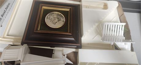 Small Doll House & Framed Art