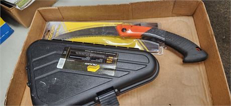 Gun case and saw