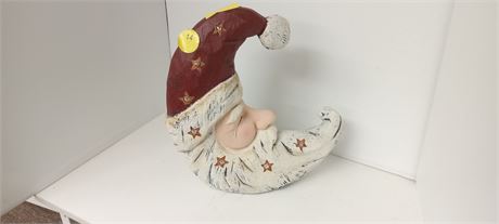 Lighted Santa Moon Shaped Decoration. One Light Not Working