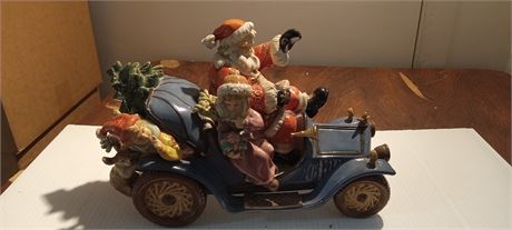 Grandeur Noel Porcelain Santa On Wheels