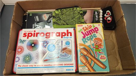 Spirograph & 2 Small Change Purses & Engraving Art Set & Misc.