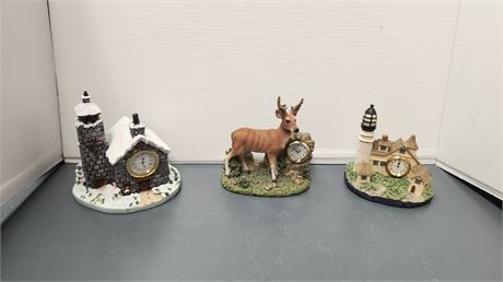 3 Nikko Decorative Clocks