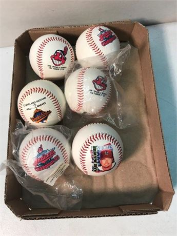 Flat of Collectibles Baseballs