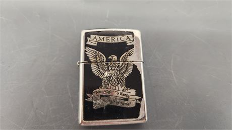 Zippo Lighter & Leather Pouch