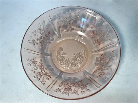 Pink Depression Glass Bowl (#1)