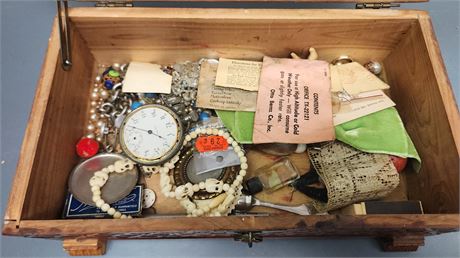 Wood Decorative Box With Jewelry