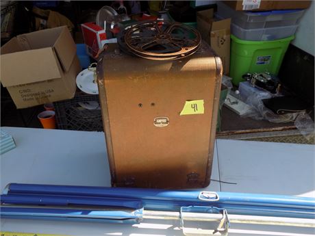 Vintage Ampro Projector and Screen