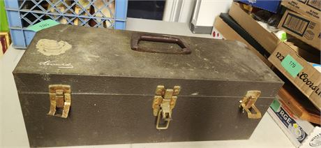 Metal Toolbox With Misc. Tools