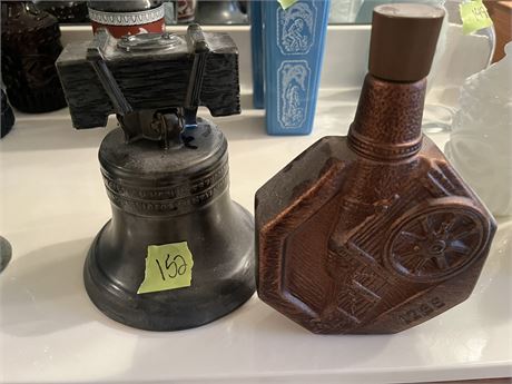 Vintage Bell and Cannon Decanters (2)