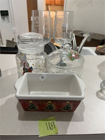 Holiday Glassware and Baking Dish