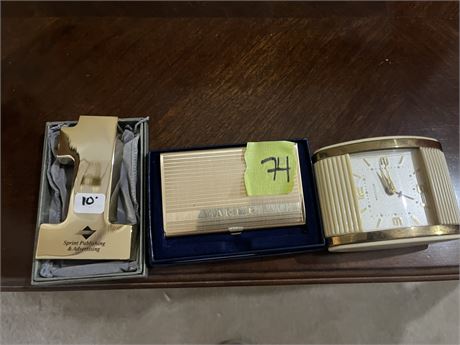 Vintage Collectibles, Card Holder, Clock, Award