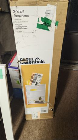 Room Essentials White 3-Shelf Bookcase