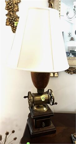 Vintage Coffee Grinder Lamp