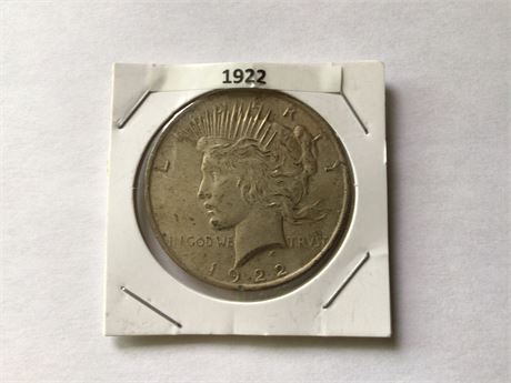1922  Morgan Peace Silver Dollar
