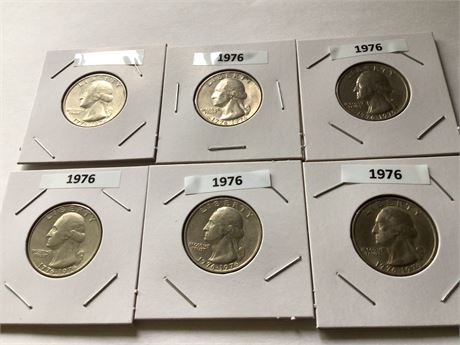 6 Nice Bicentennial Quarters