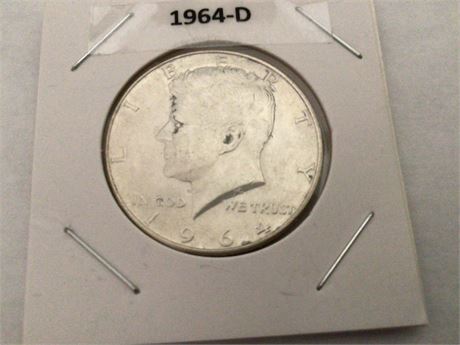 1964 Kennedy 1/2 Dollar Coin - Silver