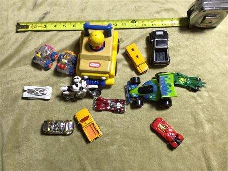 Miscellaneous plastic and metal toy cars