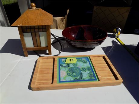 Decor, Lantern, Cutting Board, Marcrest Stoneware
