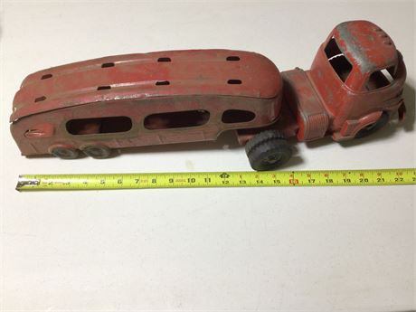 Vintage Hauler Red Metal Truck Toy