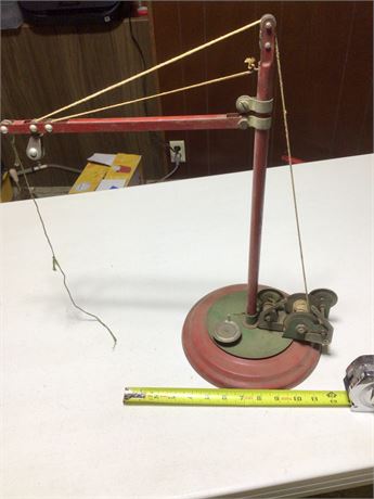Vintage Metal Toy Crane