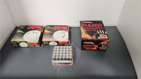 Smoke Alarms & Batteries & Hand Warmer