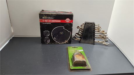 Padlock & Wrenches & 12V Air Compressor