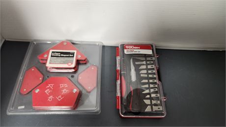 6 Piece Welding Magnet Set & 16-Piece Precision Knife Set