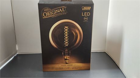 FEIT Electric LED 60W. The Original Vintage Style Bulb, Amber Color Bulb