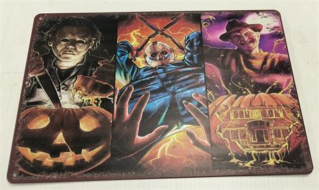 Metal Horror Movie Sign