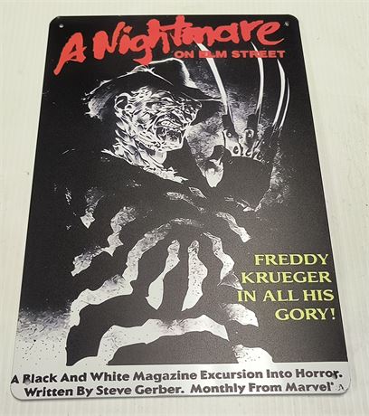 Metal Horror Movie Sign