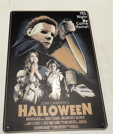 Metal Horror Movie Sign