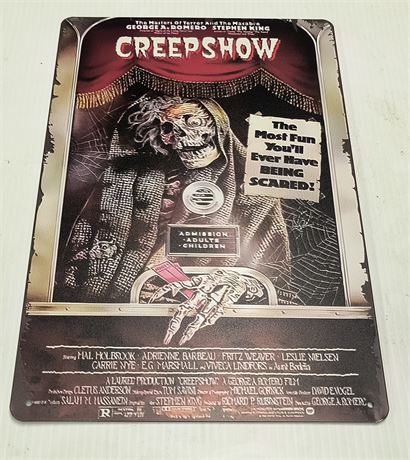 Metal Horror Movie Sign
