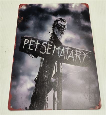 Metal Horror Movie Sign