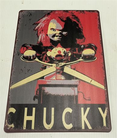 Metal Horror Movie Sign