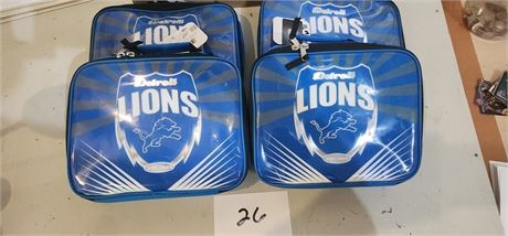 4 Detroit Lions Lunch boxes
