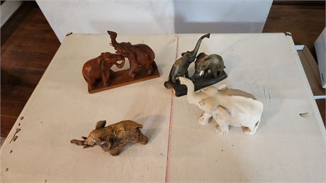 Lot Of Collectible Elephant Statues
