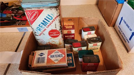 Vintage Metal Tins & Matches
