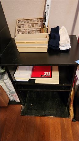Small Black Stand & Contents