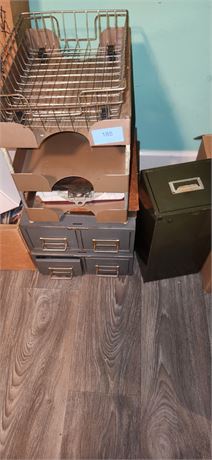 Metal filing drawers