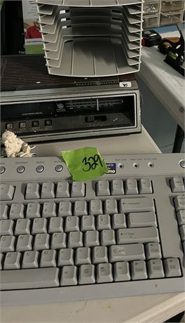 Keyboard, radio, CD holder