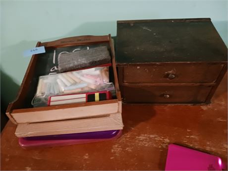 Small chalkboard and white board