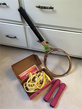 Vintage Tennis Racket, Exercise Equipment