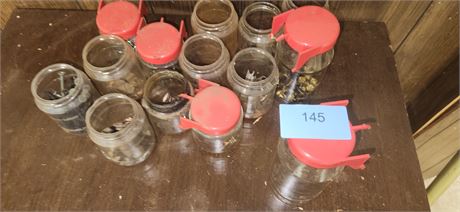 Lot Of Storage Jars. Pegboard NOT Included