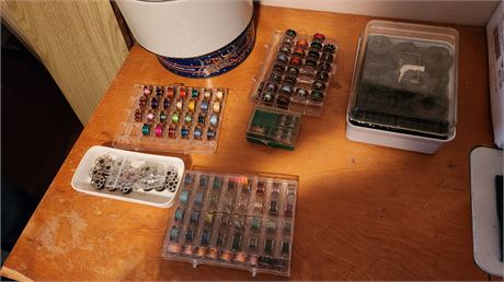 Lot Of Sewing Bobbins & Misc.